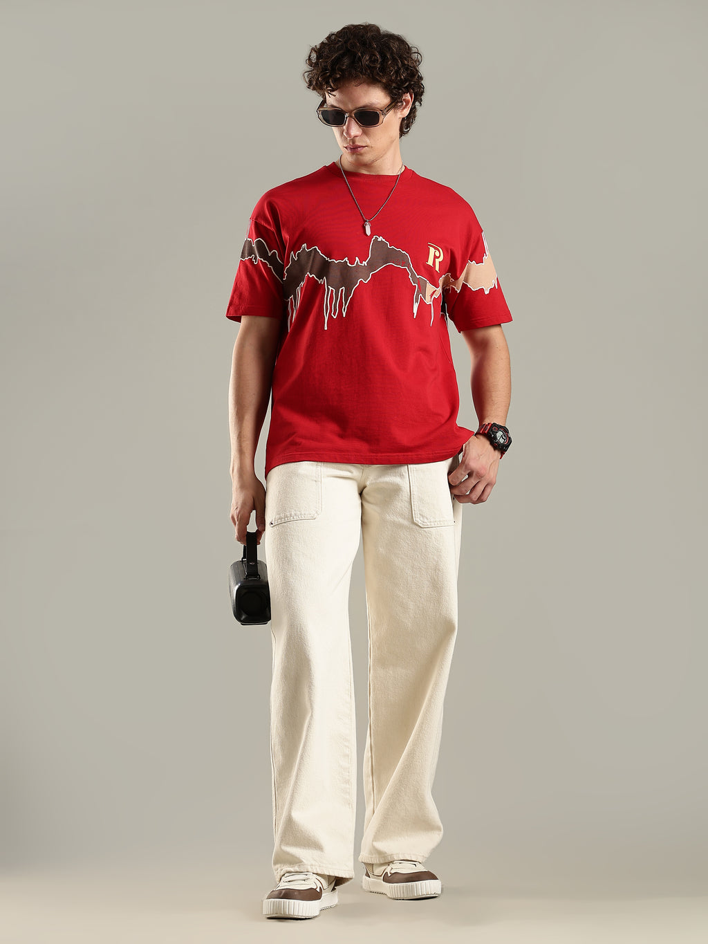 Reverie Red Oversized T-Shirt