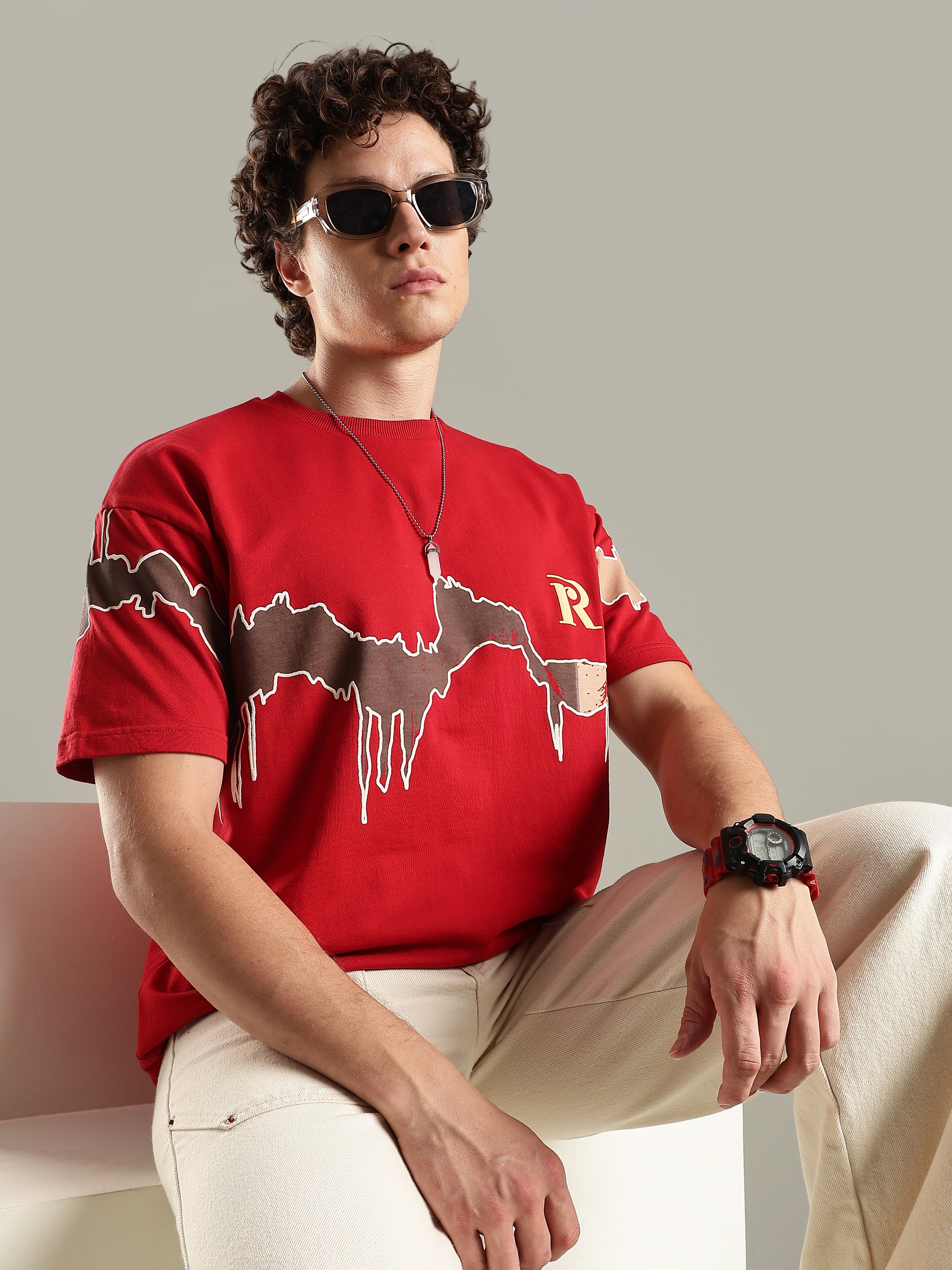 Reverie Red Oversized T-Shirt