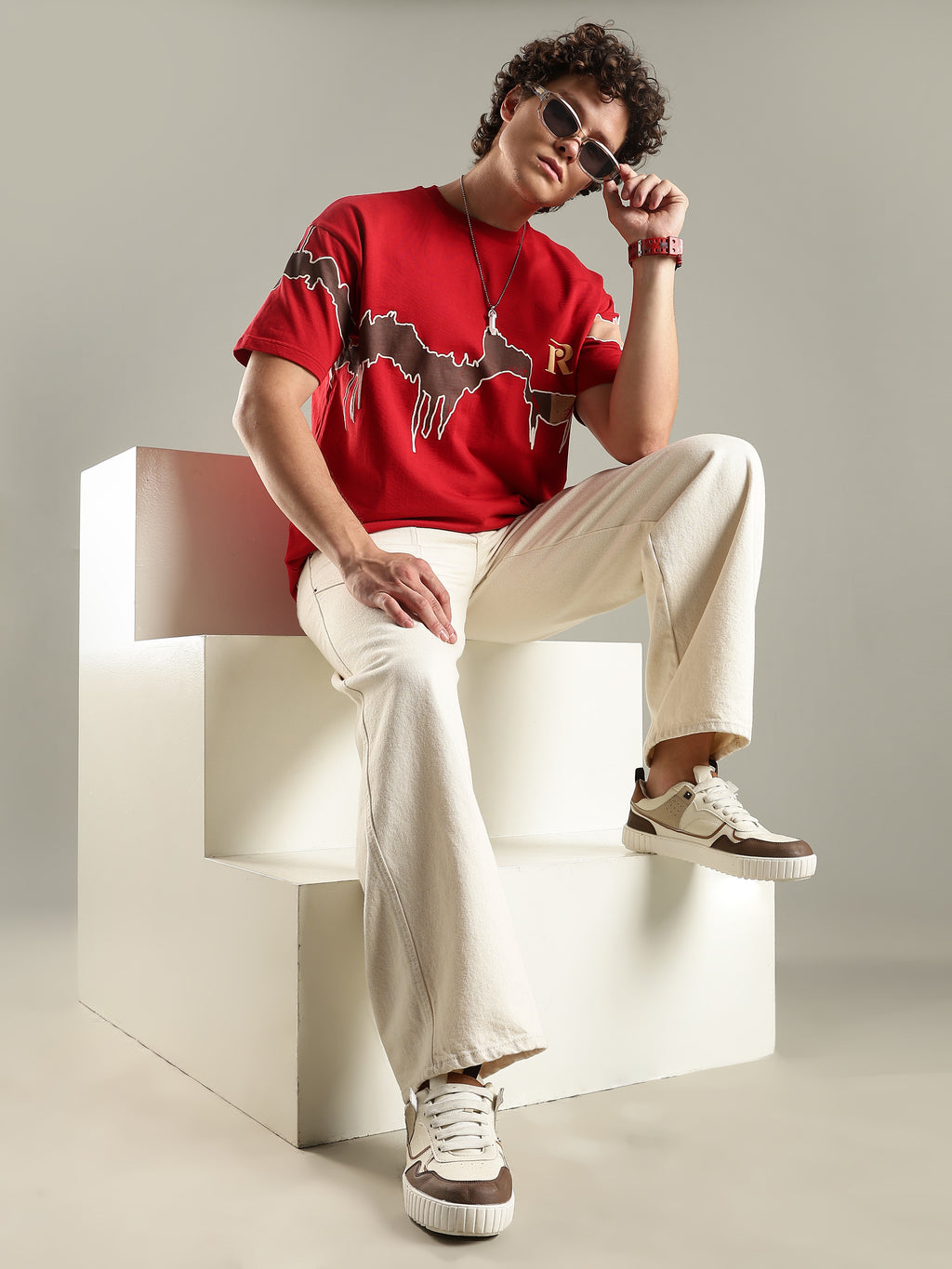 Reverie Red Oversized T-Shirt