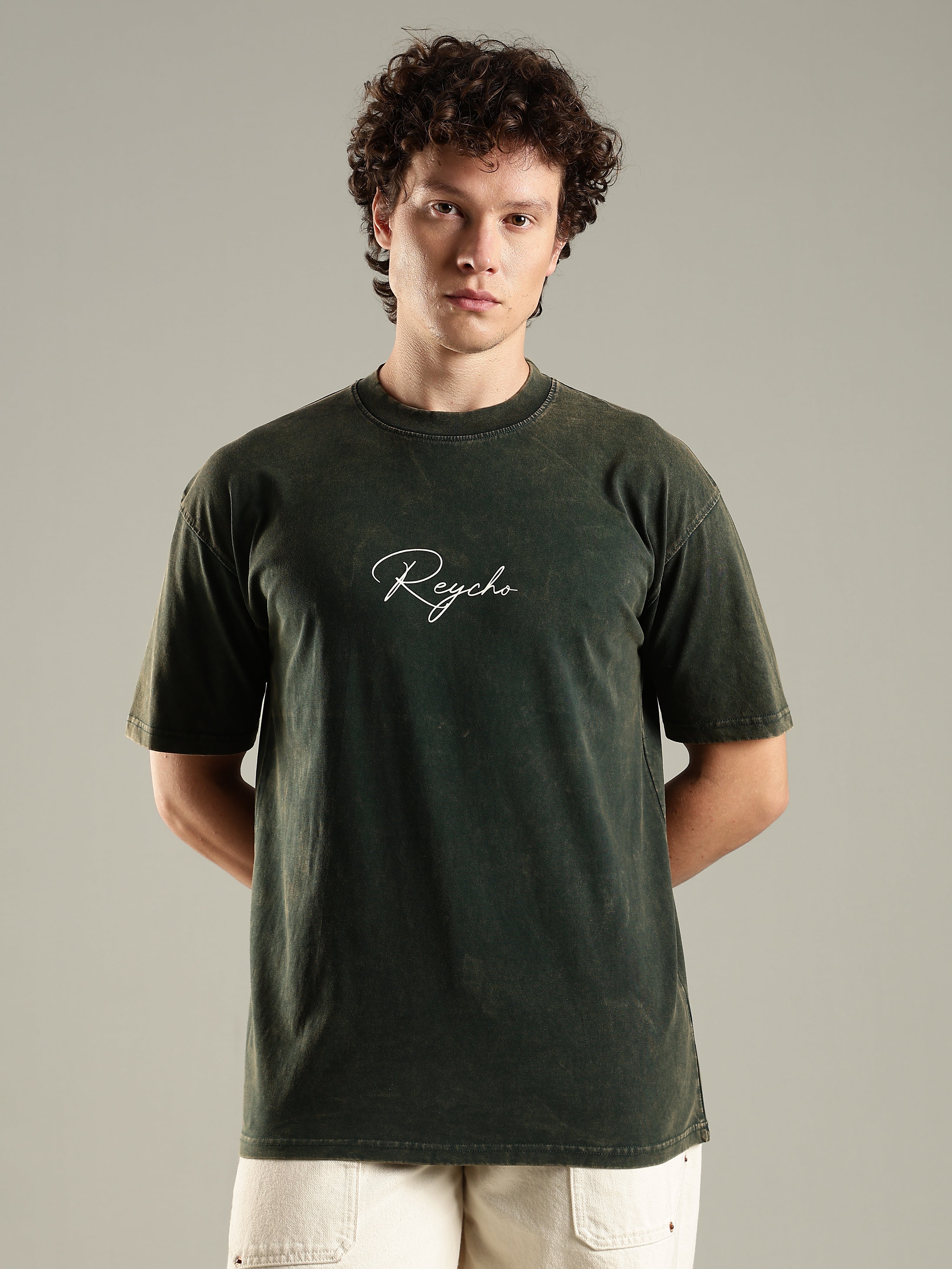 Roar Acid Wash Oversized T-Shirt