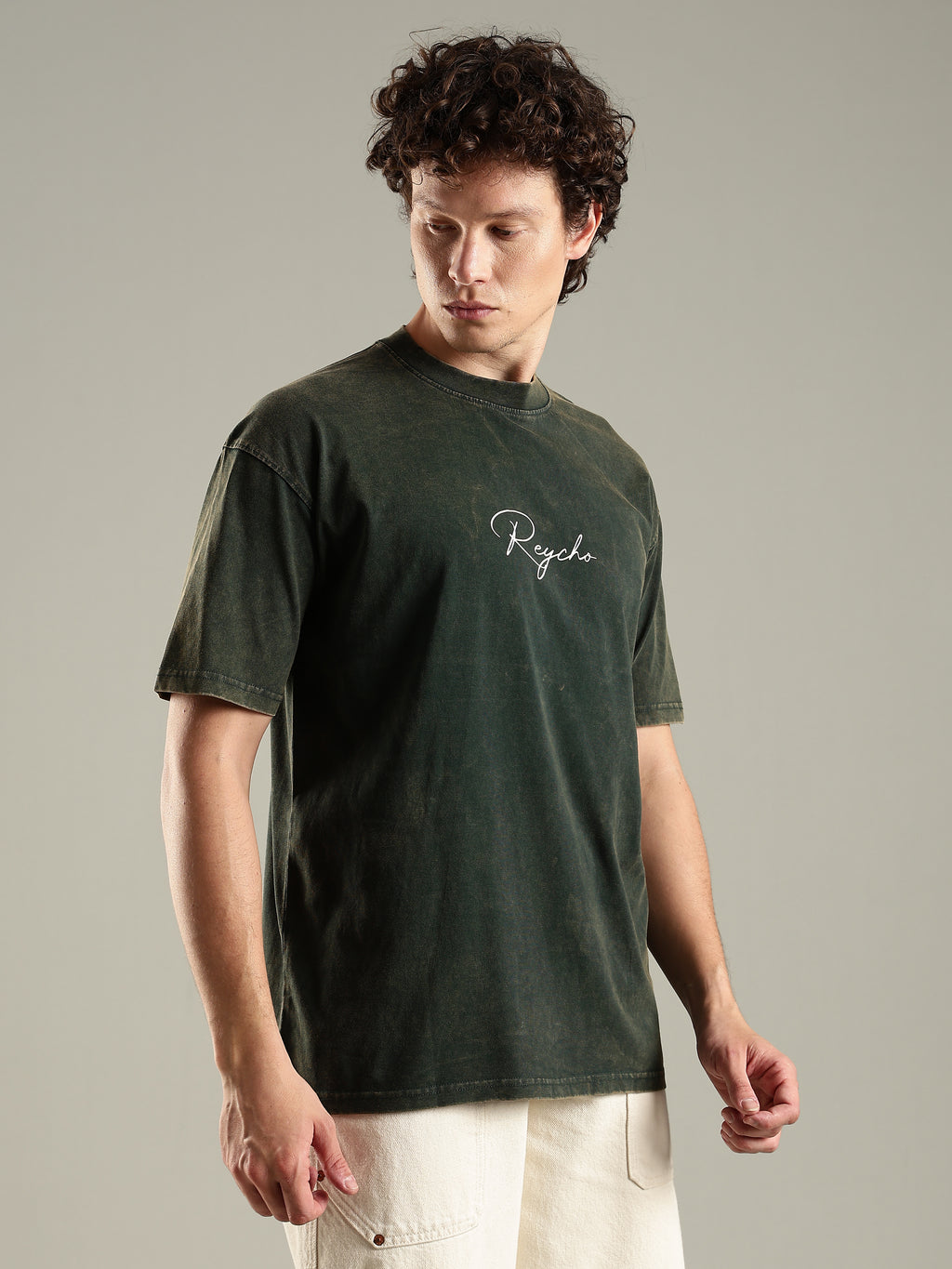 Roar Acid Wash Oversized T-Shirt