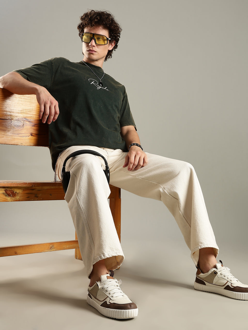 Roar Acid Wash Oversized T-Shirt