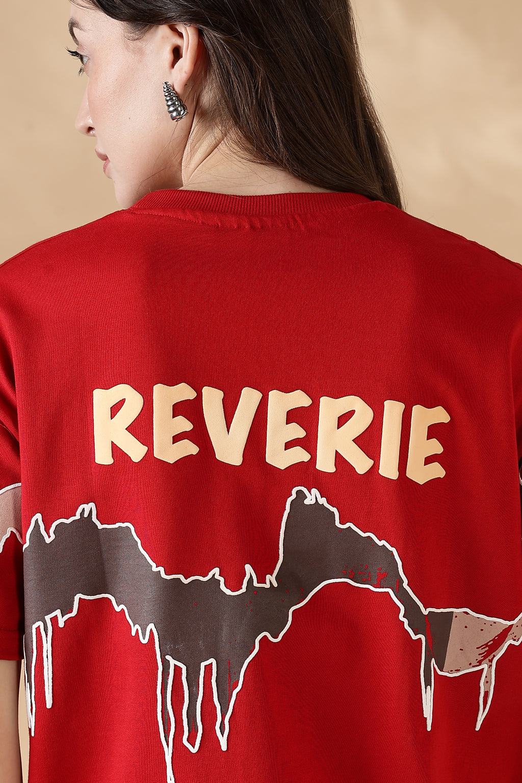 Reverie Red Oversized T-Shirt