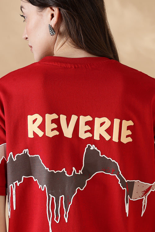 Reverie Red Oversized T-Shirt