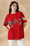 Reverie Red Oversized T-Shirt