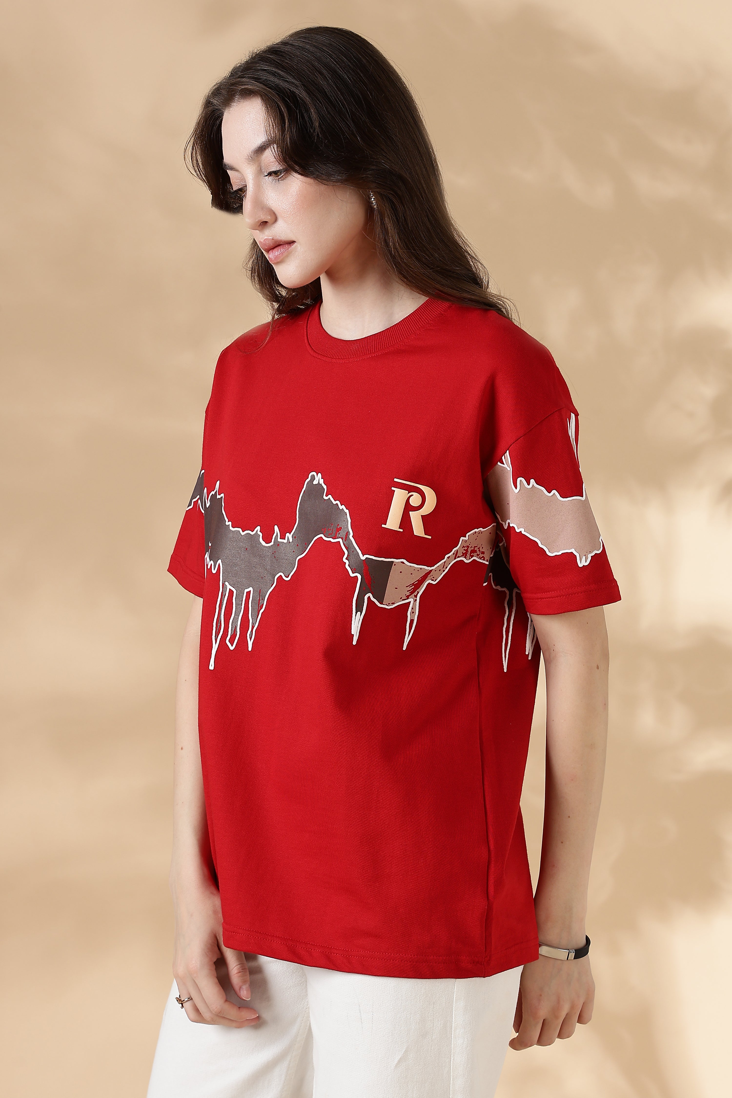 Reverie Red Oversized T-Shirt