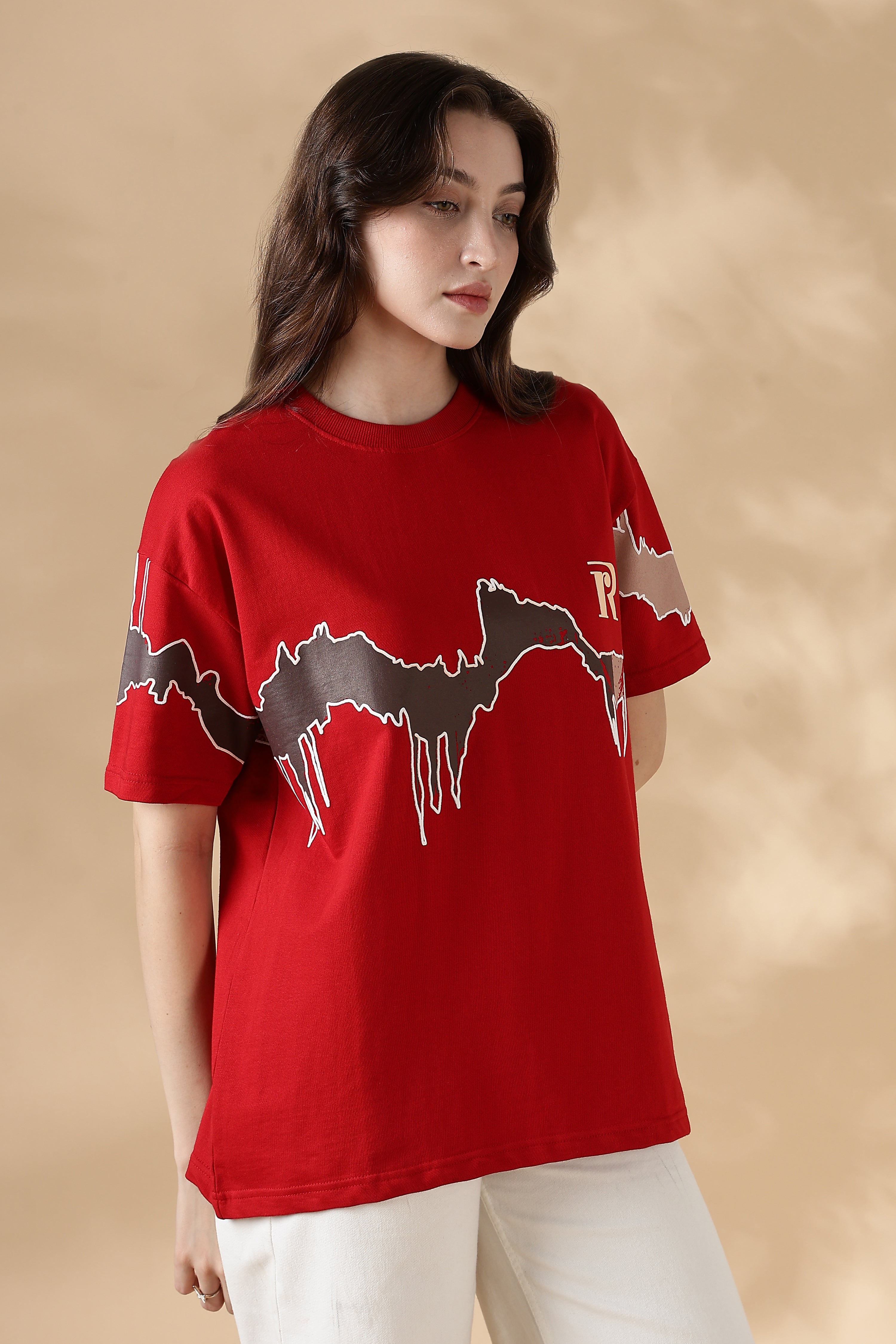 Reverie Red Oversized T-Shirt