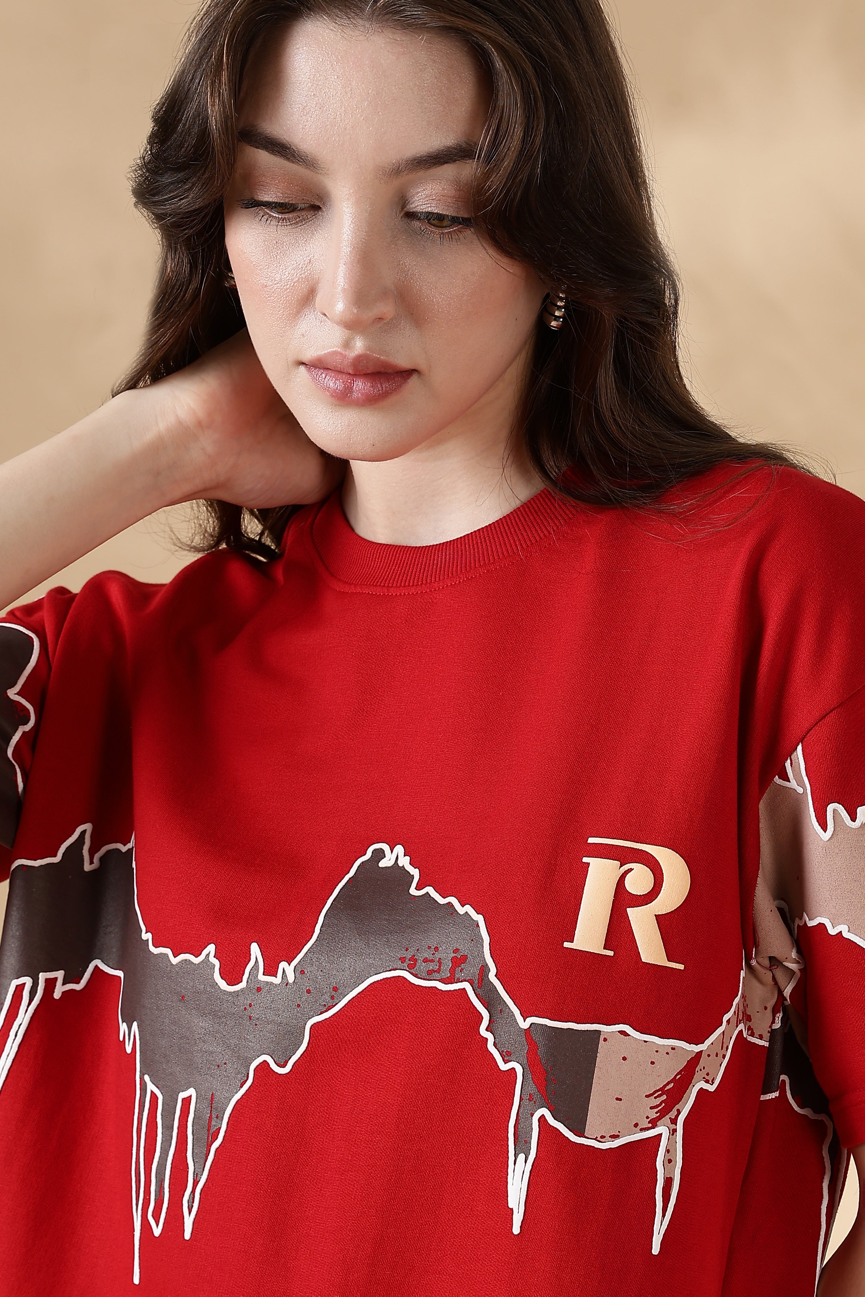 Reverie Red Oversized T-Shirt