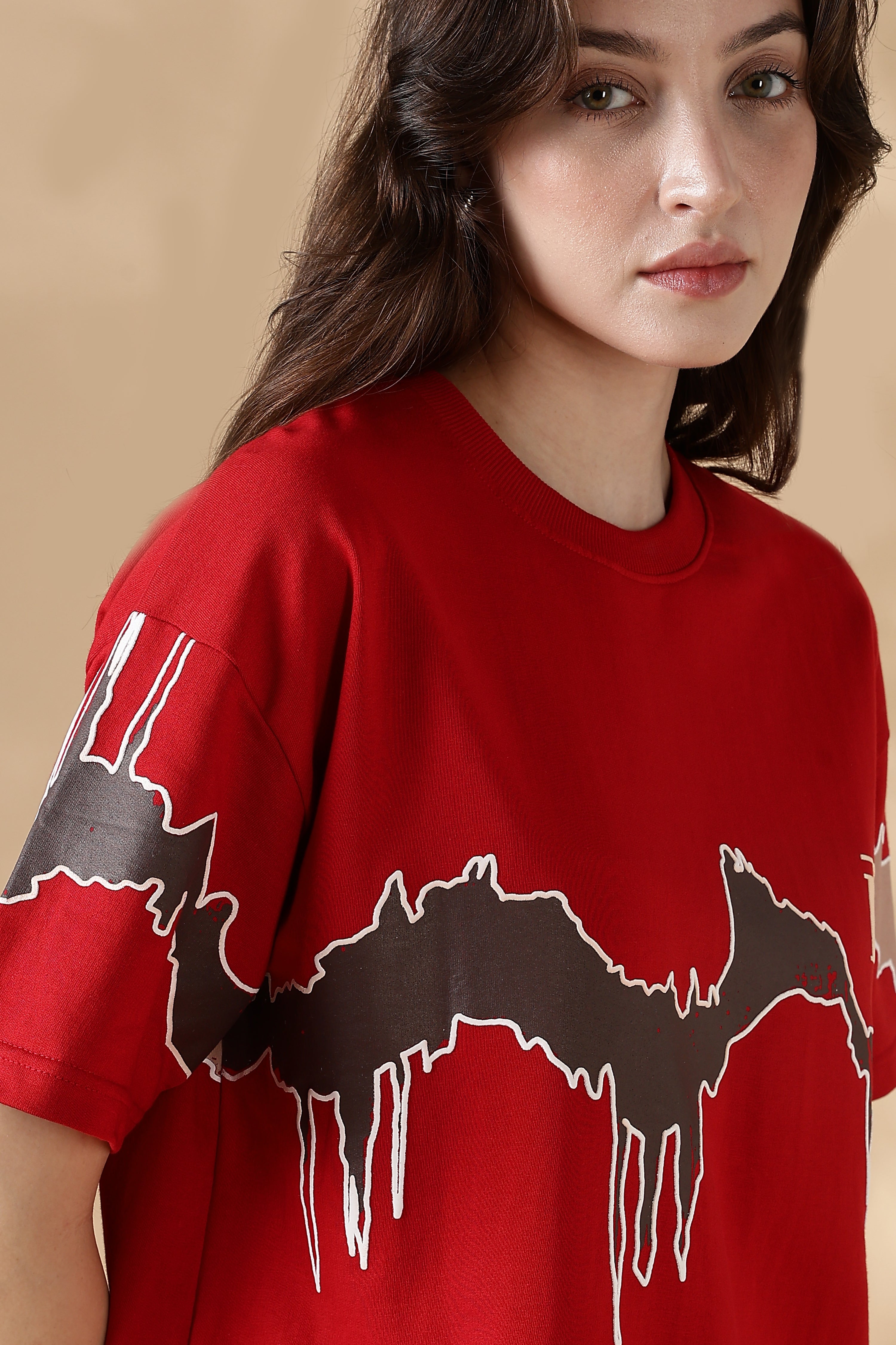 Reverie Red Oversized T-Shirt