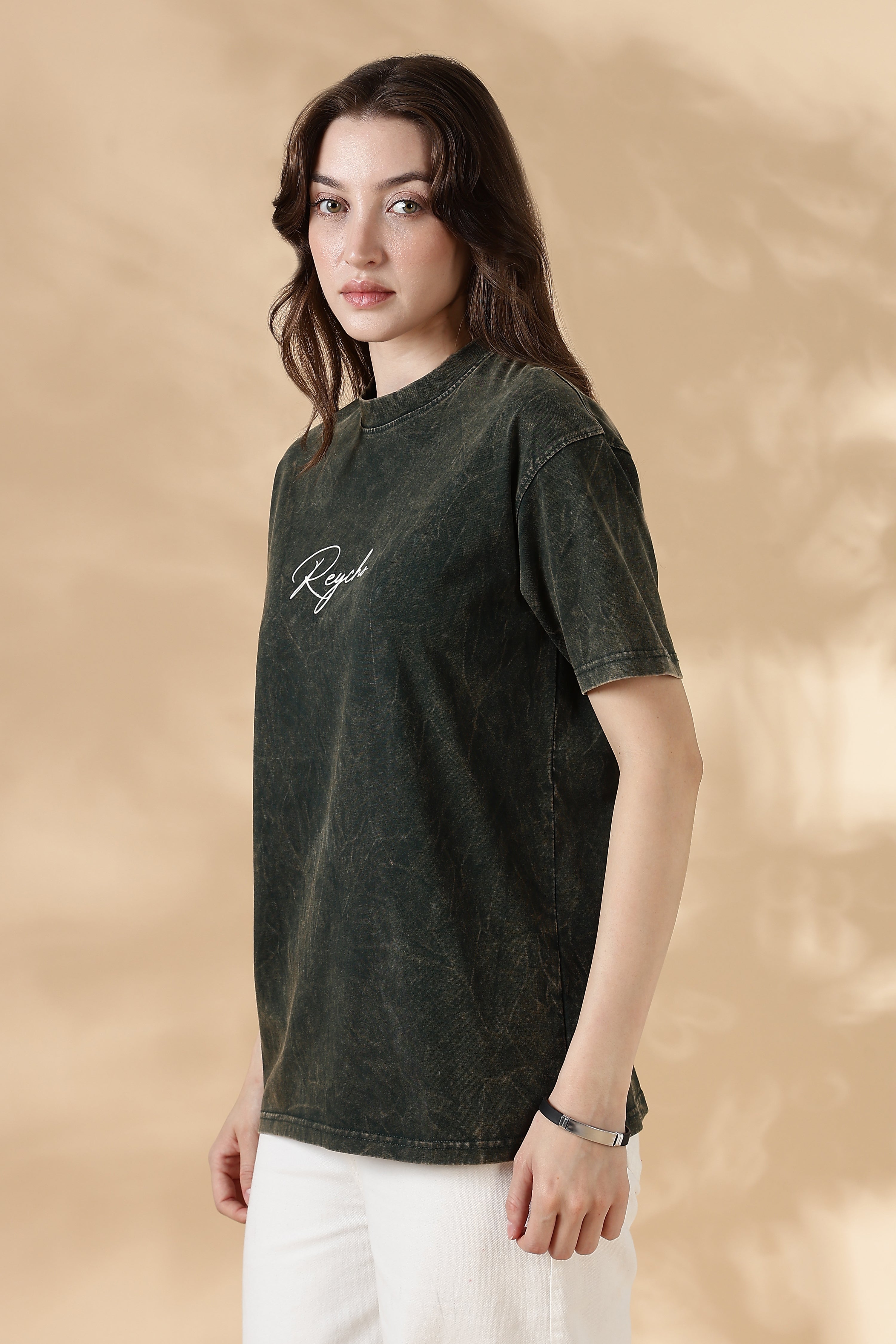 Roar Acid Wash Oversized T-Shirt