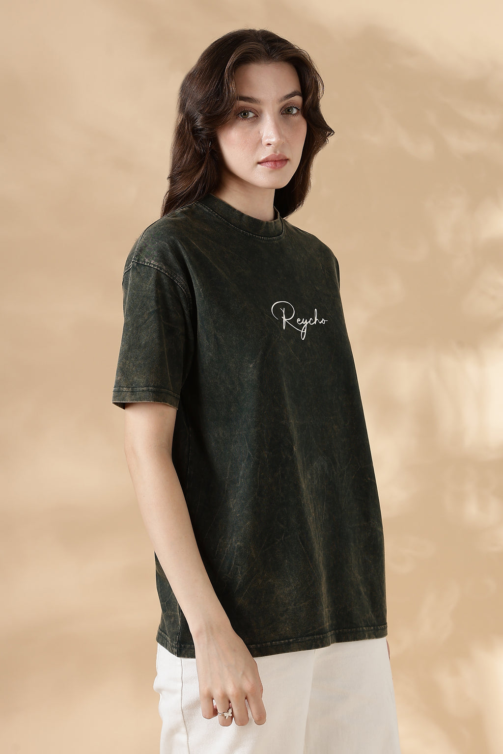 Roar Acid Wash Oversized T-Shirt