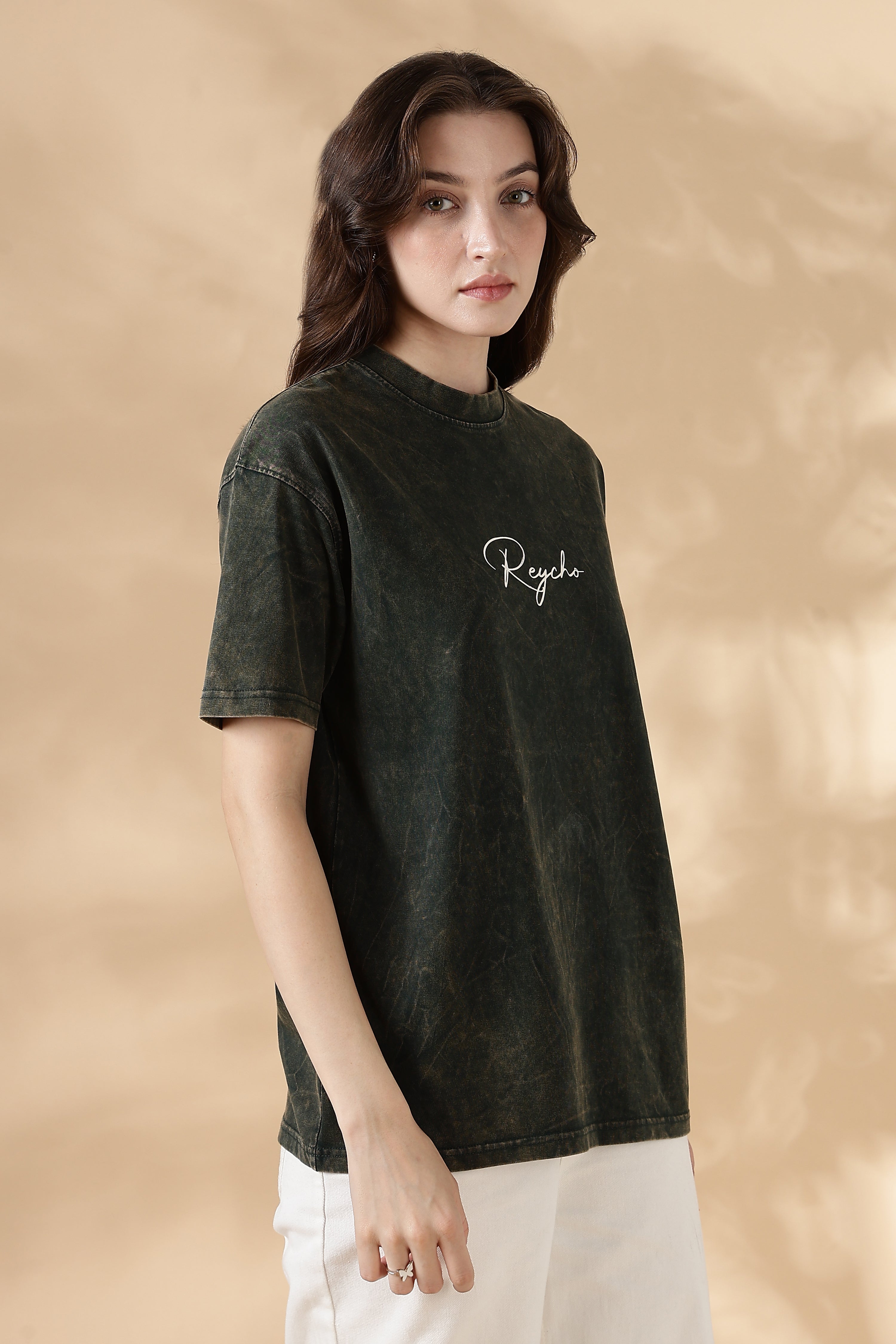 Roar Acid Wash Oversized T-Shirt