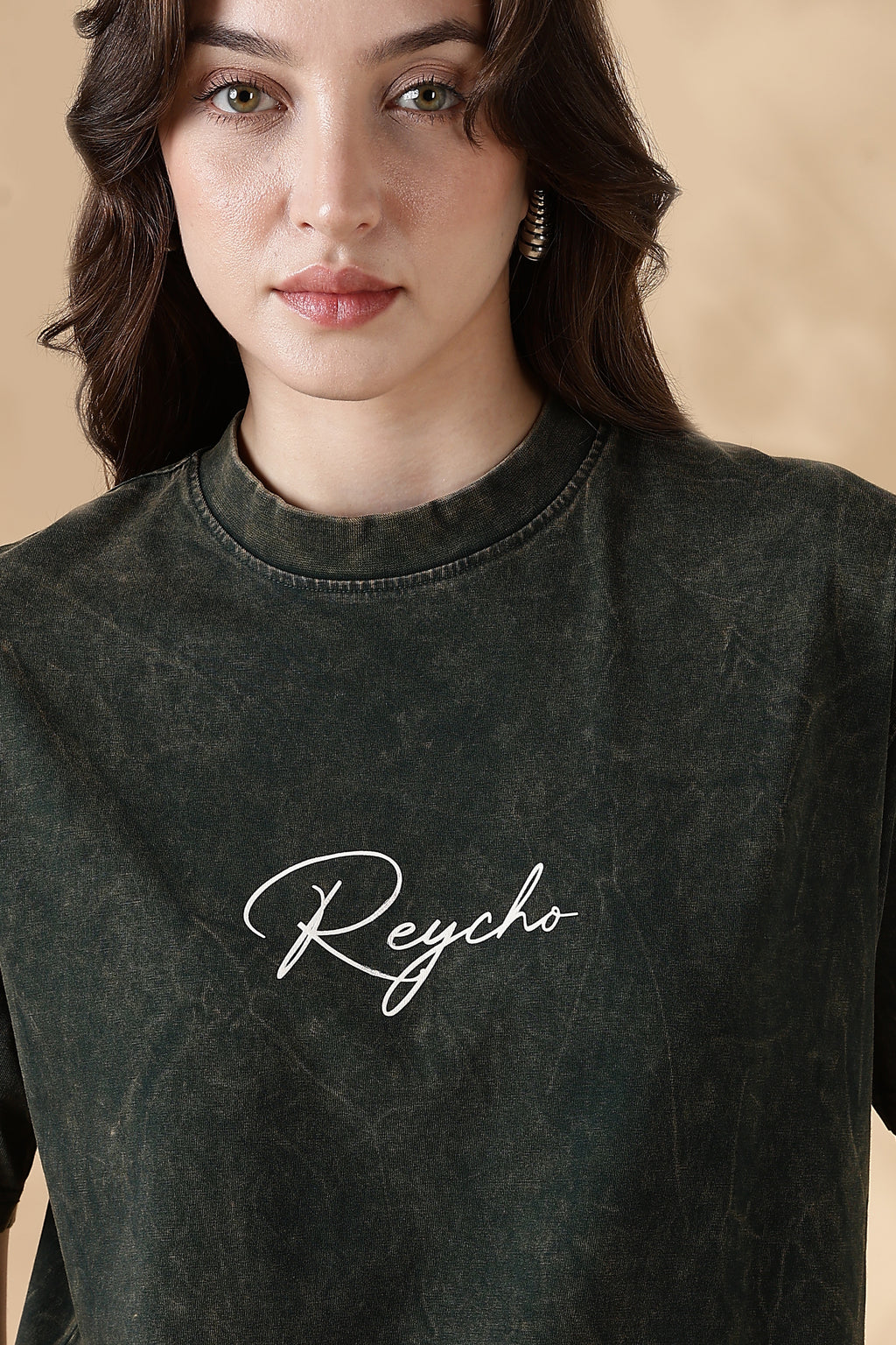 Roar Acid Wash Oversized T-Shirt