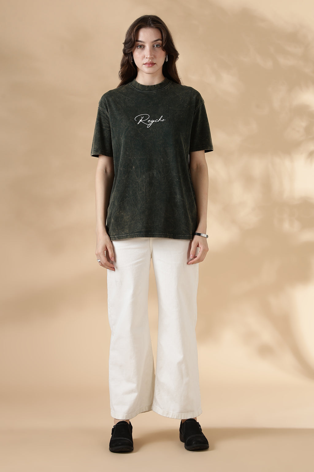 Roar Acid Wash Oversized T-Shirt
