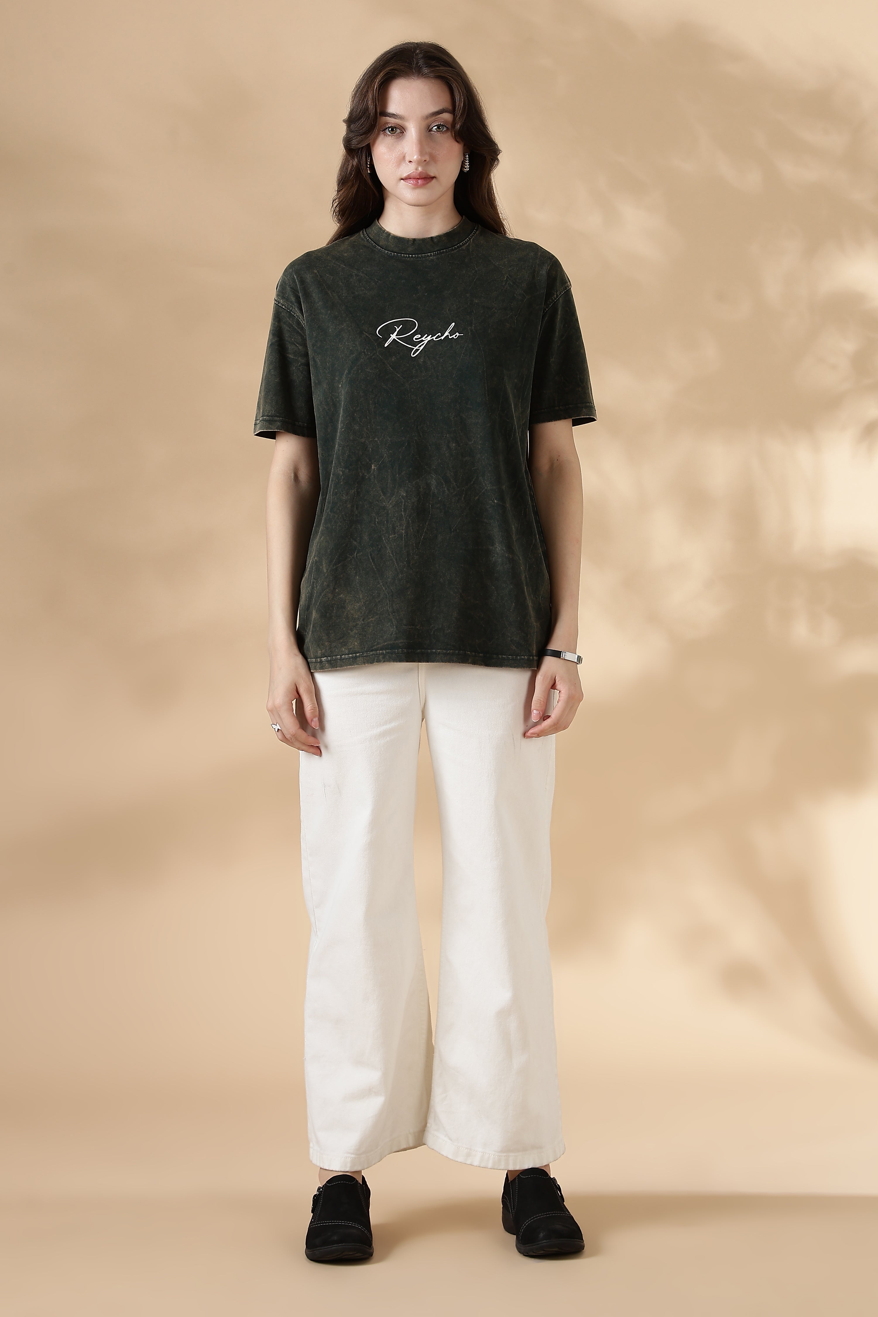 Roar Acid Wash Oversized T-Shirt